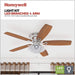 52 in. Classic Flush Mount Indoor LED Ceiling Fan with Light, Pull Chain, Quick-2-Hang, Fast Ceiling Fan Summer Winter, Brushed Nickel Ceiling Fan-5-ErisView