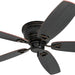52 in. Classic Flush Mount Indoor LED Ceiling Fan with Light, Pull Chain, Quick-2-Hang, Fast Ceiling Fan Summer Winter, Brushed Nickel Ceiling Fan-62-ErisView