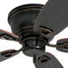 52 in. Classic Flush Mount Indoor LED Ceiling Fan with Light, Pull Chain, Quick-2-Hang, Fast Ceiling Fan Summer Winter, Brushed Nickel Ceiling Fan-63-ErisView