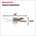 52 in. Classic Flush Mount Indoor LED Ceiling Fan with Light, Pull Chain, Quick-2-Hang, Fast Ceiling Fan Summer Winter, Brushed Nickel Ceiling Fan-8-ErisView