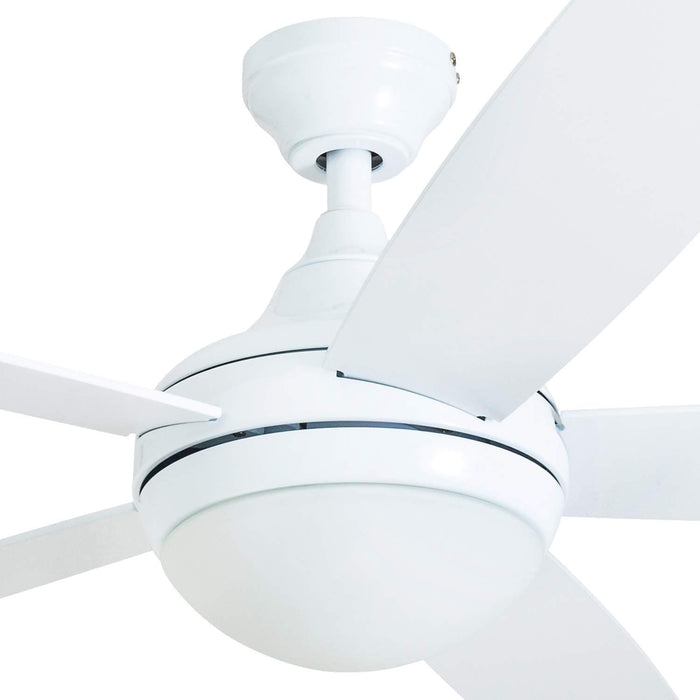 52 in. Contemporary Ceiling Fan with Light, Farmhouse Remote Control Recessed Ceiling Fan Light Fixture, 5 Blades White Grey Oak Ceiling Fan-12-ErisView