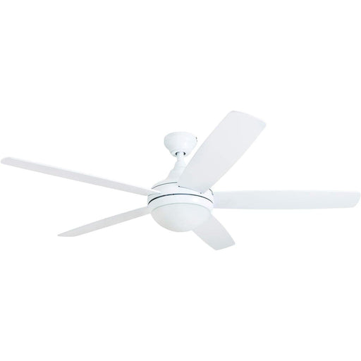 52 in. Contemporary Ceiling Fan with Light, Farmhouse Remote Control Recessed Ceiling Fan Light Fixture, 5 Blades White Grey Oak Ceiling Fan-1-ErisView