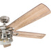 52 in. Contemporary Ceiling Fan with Light, Indoor Ceiling Fan and Light Remote Control, Reversible Ceiling Fan, Brushed Nickel Ceiling Fan-11-ErisView