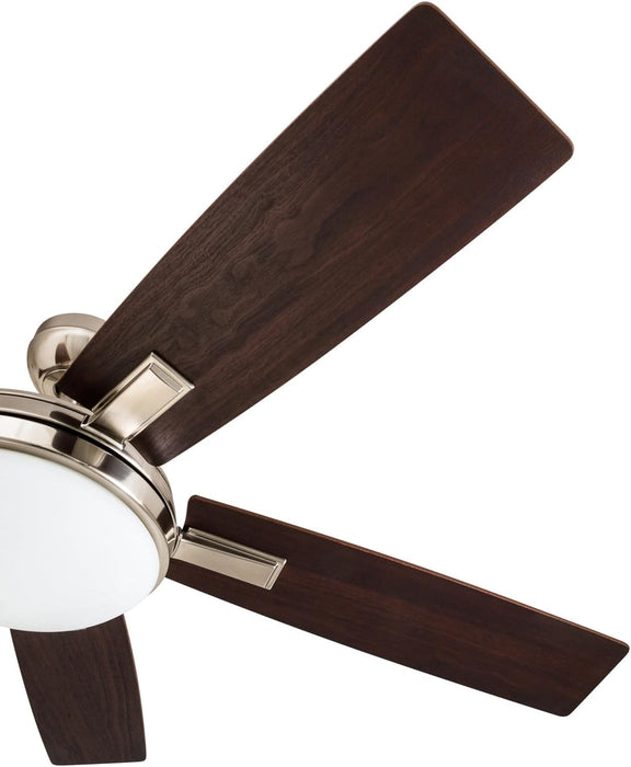 52 in. Contemporary Ceiling Fan with Light, Indoor Ceiling Fan and Light Remote Control, Reversible Ceiling Fan Winter Summer, Brushed Nickel Ceiling Fan-11-ErisView