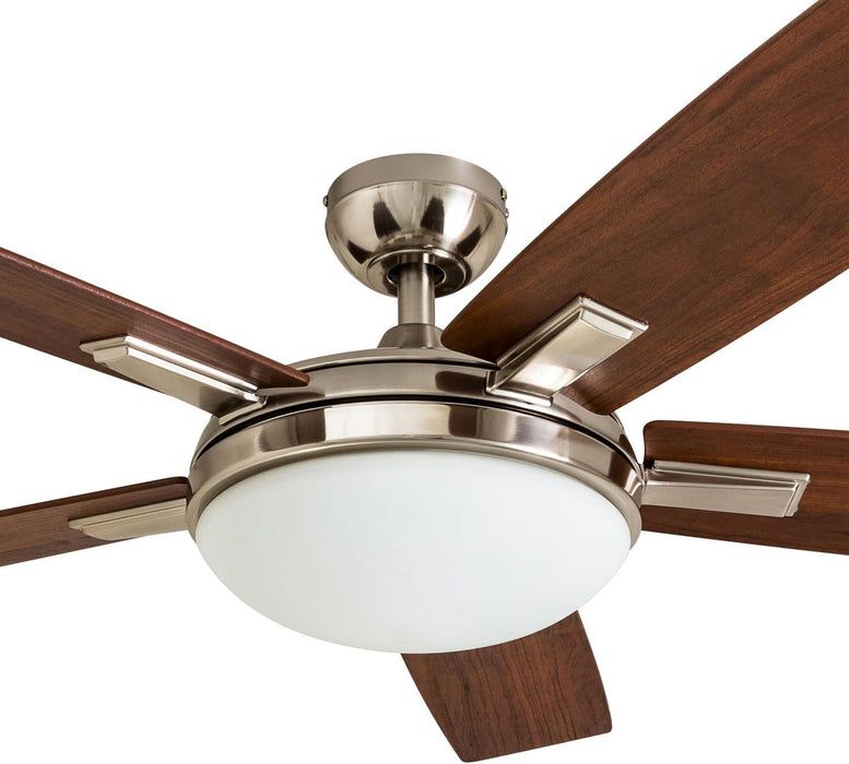 52 in. Contemporary Ceiling Fan with Light, Indoor Ceiling Fan and Light Remote Control, Reversible Ceiling Fan Winter Summer, Brushed Nickel Ceiling Fan-13-ErisView
