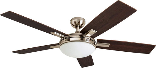 52 in. Contemporary Ceiling Fan with Light, Indoor Ceiling Fan and Light Remote Control, Reversible Ceiling Fan Winter Summer, Brushed Nickel Ceiling Fan-1-ErisView