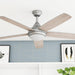 52 in. Contemporary Ceiling Fan with Light Indoor Ceiling Fan and Light Remote Control, Reversible Fan in Winter Summer, Pewter-9-ErisView