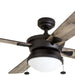 52 in. Contemporary Ceiling Fan with Light, Indoor Outdoor Ceiling Fan with Pull Chain, Reversible Fan for Summer Winter, Matte Black Outdoor Fan-12-ErisView