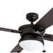 52 in. Contemporary Ceiling Fan with Light, Indoor Outdoor Ceiling Fan with Pull Chain, Reversible Fan for Summer Winter, Matte Black Outdoor Fan-1-ErisView