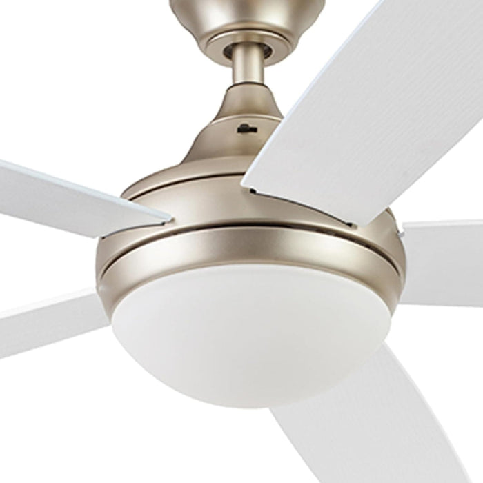 52 in. Contemporary Ceiling Fan with Light, Indoor Remote Control Fan, Dimmable Recessed Ceiling Fan LED Light Frosted Fixture, 5 Blade Ceiling Fan-11-ErisView