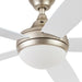 52 in. Contemporary Ceiling Fan with Light, Indoor Remote Control Fan, Dimmable Recessed Ceiling Fan LED Light Frosted Fixture, 5 Blade Ceiling Fan-11-ErisView