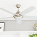 52 in. Contemporary Ceiling Fan with Light, Indoor Remote Control Fan, Dimmable Recessed Ceiling Fan LED Light Frosted Fixture, 5 Blade Ceiling Fan-2-ErisView