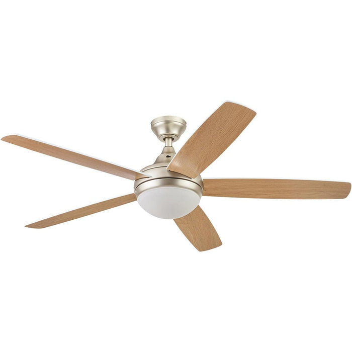 52 in. Contemporary Ceiling Fan with Light, Indoor Remote Control Fan, Dimmable Recessed Ceiling Fan LED Light Frosted Fixture, 5 Blade Ceiling Fan-9-ErisView