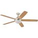 52 in. Contemporary Ceiling Fan with Light, Indoor Remote Control Fan, Dimmable Recessed Ceiling Fan LED Light Frosted Fixture, 5 Blade Ceiling Fan-9-ErisView