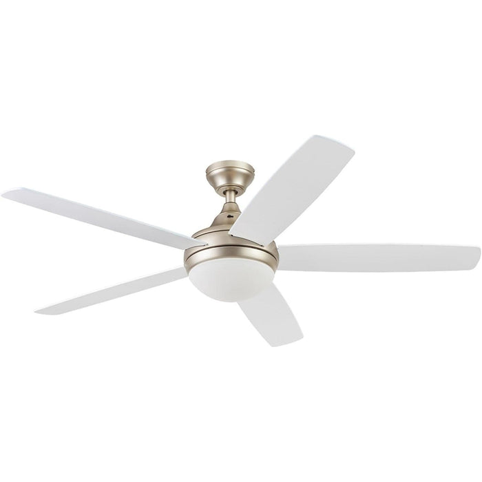 52 in. Contemporary Ceiling Fan with Light, Indoor Remote Control Fan, Dimmable Recessed Ceiling Fan LED Light Frosted Fixture, 5 Blade Ceiling Fan-1-ErisView