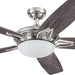 52 in. Contemporary Ceiling Fan with Light LED Ceiling Fan with Light Remote Control, Reversible Fan for Summer Winter, Brushed Nickel Ceiling Fan-11-ErisView