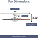52 in. Contemporary Ceiling Fan with Light LED Ceiling Fan with Light Remote Control, Reversible Fan for Summer Winter, Brushed Nickel Ceiling Fan-6-ErisView