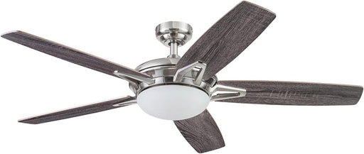 52 in. Contemporary Ceiling Fan with Light LED Ceiling Fan with Light Remote Control, Reversible Fan for Summer Winter, Brushed Nickel Ceiling Fan-1-ErisView