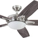 52 in. Contemporary Ceiling Fan with Light LED Ceiling Fan with Light Remote Control, Reversible Fan for Summer Winter, Brushed Nickel Ceiling Fan-1-ErisView