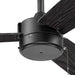 52 in. Contemporary Ceiling Fan with Light Pull Chain, Indoor Outdoor Ceiling Fan NO Light, Reversible Fan for Summer Winter, Matte Black Outdoor Fan-12-ErisView