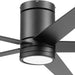 52 in. Contemporary Ceiling Fan with Light and Remote Control, Matte Black Reversible Flush Mount Ceiling Fan-11-ErisView