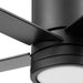 52 in. Contemporary Ceiling Fan with Light and Remote Control, Matte Black Reversible Flush Mount Ceiling Fan-13-ErisView