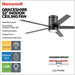 52 in. Contemporary Ceiling Fan with Light and Remote Control, Matte Black Reversible Flush Mount Ceiling Fan-3-ErisView