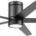 52 in. Contemporary Ceiling Fan with Light and Remote Control, Matte Black Reversible Flush Mount Ceiling Fan-1-ErisView