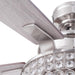 52 in. Crystal Chandelier Remote Control Ceiling Fans, Brushed Nickel Ceiling Fan-11-ErisView