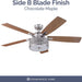52 in. Crystal Chandelier Remote Control Ceiling Fans, Brushed Nickel Ceiling Fan-6-ErisView