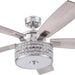 52 in. Crystal Chandelier Remote Control Ceiling Fans, Brushed Nickel Ceiling Fan-1-ErisView