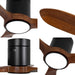 52 in. Dark Brown Dimmable Reversible Ceiling Fan, Wood Low Profile Ceiling Fan-3-ErisView