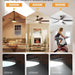 52 in. Dimmable Bedroom Ceiling Fans with Lights, Smart Fans with Remote APP Alexa Control, Reversible Noiseless Wi-Fi Ceiling Fan for Living Room -5-ErisView