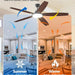 52 in. Dimmable Bedroom Ceiling Fans with Lights, Smart Fans with Remote APP Alexa Control, Reversible Noiseless Wi-Fi Ceiling Fan for Living Room -6-ErisView