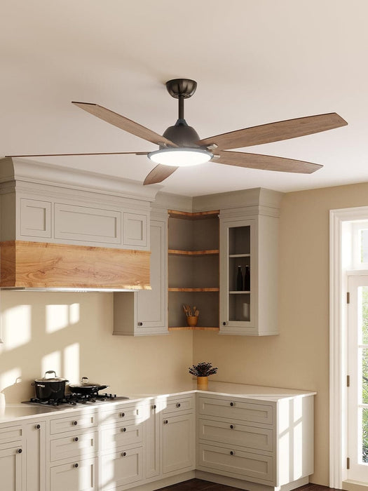 52 in. Dimmable Bedroom Ceiling Fans with Lights, Smart Fans with Remote APP Alexa Control, Reversible Noiseless Wi-Fi Ceiling Fan for Living Room -9-ErisView