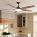 52 in. Dimmable Bedroom Ceiling Fans with Lights, Smart Fans with Remote APP Alexa Control, Reversible Noiseless Wi-Fi Ceiling Fan for Living Room -9-ErisView