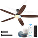 52 in. Dimmable Bedroom Ceiling Fans with Lights, Smart Fans with Remote APP Alexa Control, Reversible Noiseless Wi-Fi Ceiling Fan for Living Room -1-ErisView