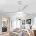 52 in. Dimmable Outdoor Ceiling Fan for Patio, White Ceiling Fan, Outdoor Ceiling Fan with Light and Remote, Farmhouse Ceiling Fan with Light-1-ErisView