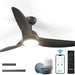 52 in. Farmhouse Bedroom Ceiling Fans with Lights, Smart Fans with Remote APP Alexa Control, Black Reversible Dimmable Noiseless Ceiling Fan -1-ErisView