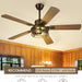 52 in. Farmhouse Ceiling Fan, Industrial Ceiling Fans with Light and Remote Control, Matte Black 5 Blade Ceiling Fan with Light-4-ErisView