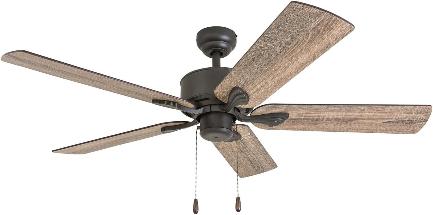 52 in. Farmhouse Ceiling Fan and Light Remote Control, Bronze Reversible Fan in Winter Summer-10-ErisView