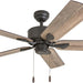 52 in. Farmhouse Ceiling Fan and Light Remote Control, Bronze Reversible Fan in Winter Summer-10-ErisView