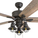 52 in. Farmhouse Ceiling Fan and Light Remote Control, Bronze Reversible Fan in Winter Summer-3-ErisView