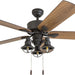 52 in. Farmhouse Ceiling Fan and Light Remote Control, Bronze Reversible Fan in Winter Summer-7-ErisView