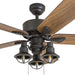 52 in. Farmhouse Ceiling Fan and Light Remote Control, Bronze Reversible Fan in Winter Summer-8-ErisView