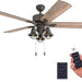 52 in. Farmhouse Ceiling Fan and Light Remote Control, Bronze Reversible Fan in Winter Summer-1-ErisView