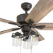 52 in. Farmhouse Ceiling Fan and Light Remote Control, Reversible Fan in Winter Summer-4-ErisView