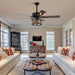 52 in. Farmhouse Ceiling Fan with 3 Lights 5 Wood Blades, Reversible Ceiling Fan for Living Room Dining Room-ErisView