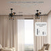 52 in. Farmhouse Ceiling Fan with 3 Lights 5 Wood Blades, Reversible Ceiling Fan for Living Room Dining Room-ErisView