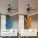 52 in. Farmhouse Ceiling Fan with 3 Lights 5 Wood Blades, Reversible Ceiling Fan for Living Room Dining Room-ErisView